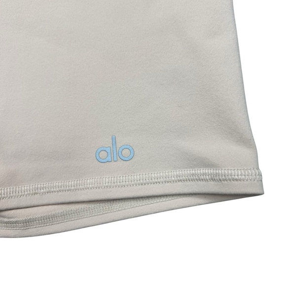 Alo Shorts Womens Medium Cream High Waist Yoga Performance - Picture 3 of 4